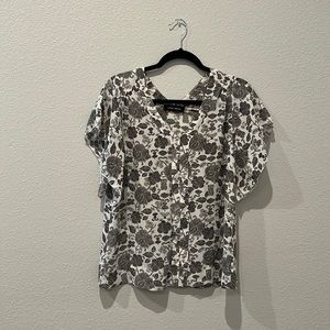 Black and white blouse